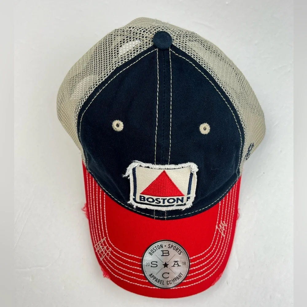 Citgo Boston Trucker Hat Boston Sports Apparel Navy Red Cap Snapback One Size - Picture 10 of 10